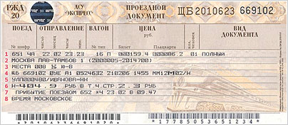 ЖД билеты Смоленск - Москва